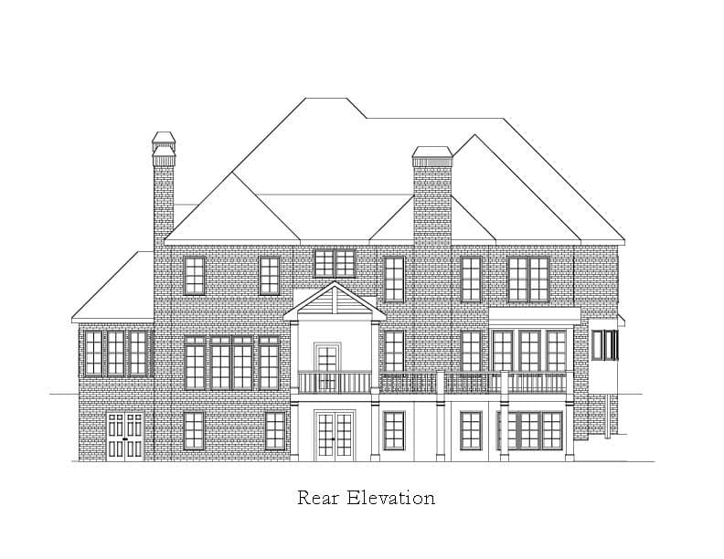 Home Plan Rear Elevation