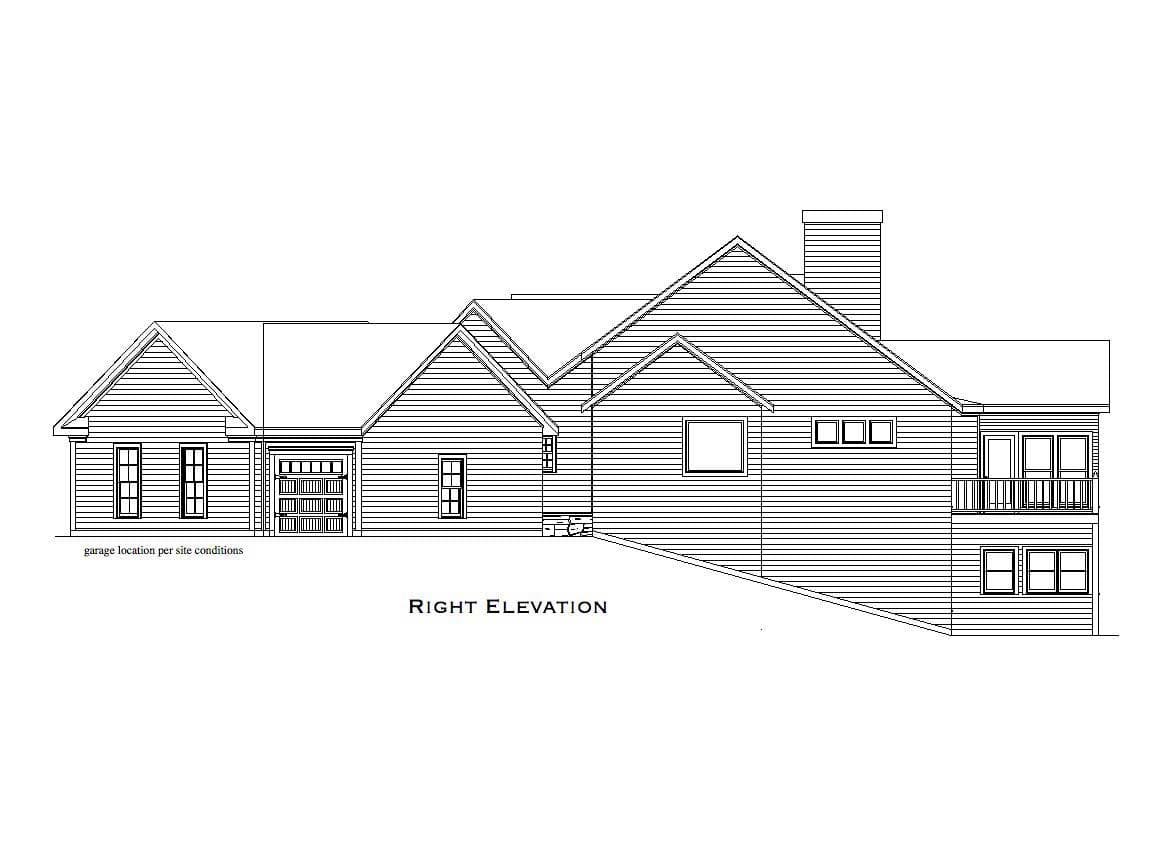 Home Plan Right Elevation