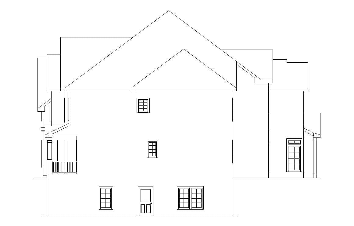 Home Plan Right Elevation