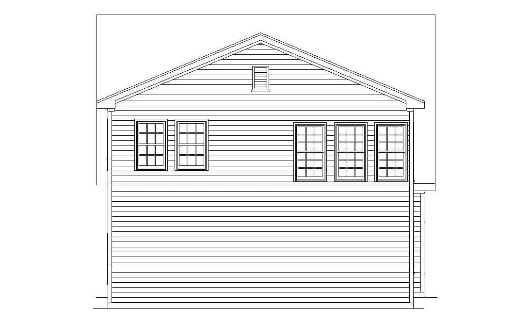 Home Plan Rear Elevation