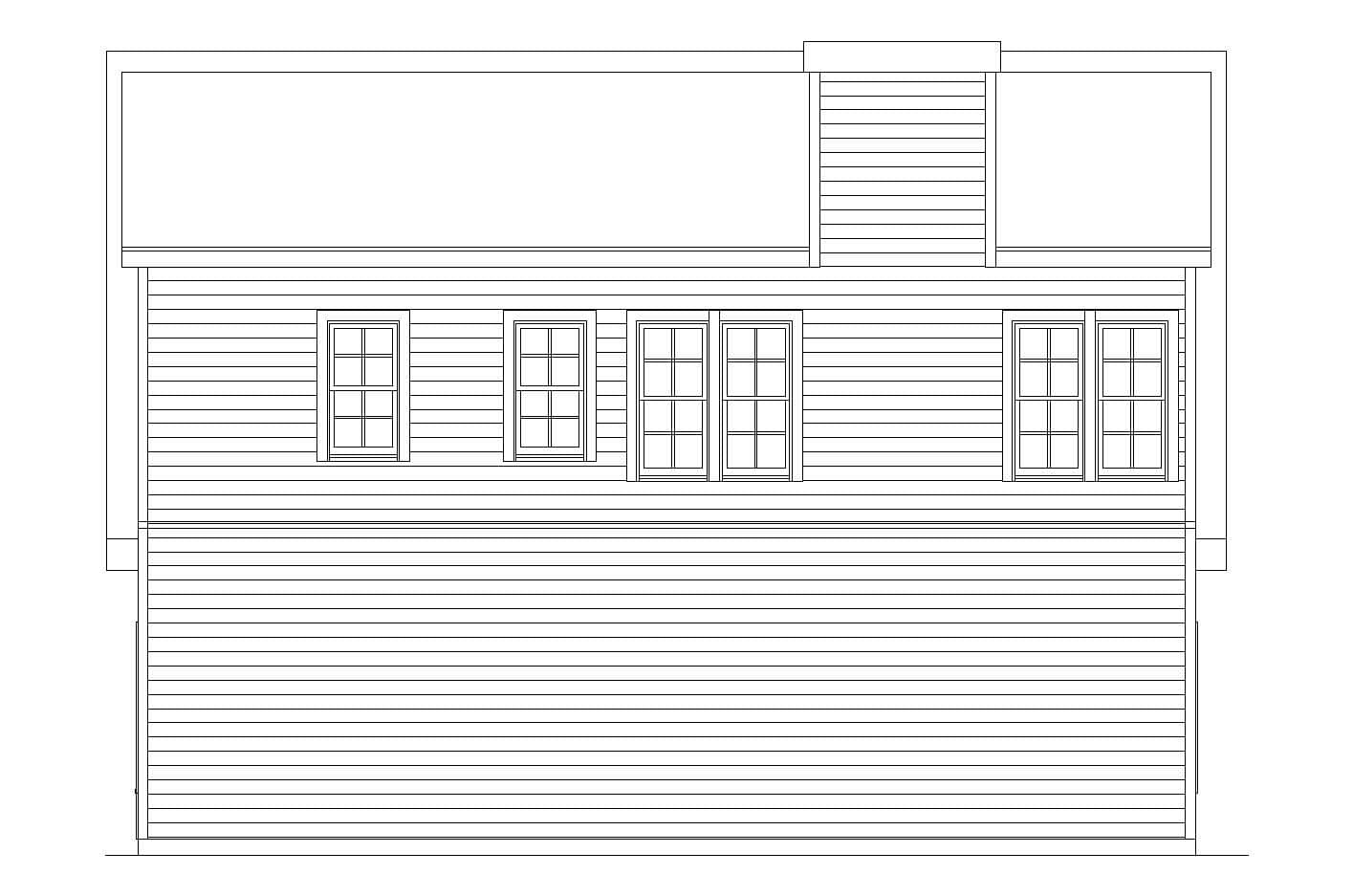 Home Plan Rear Elevation