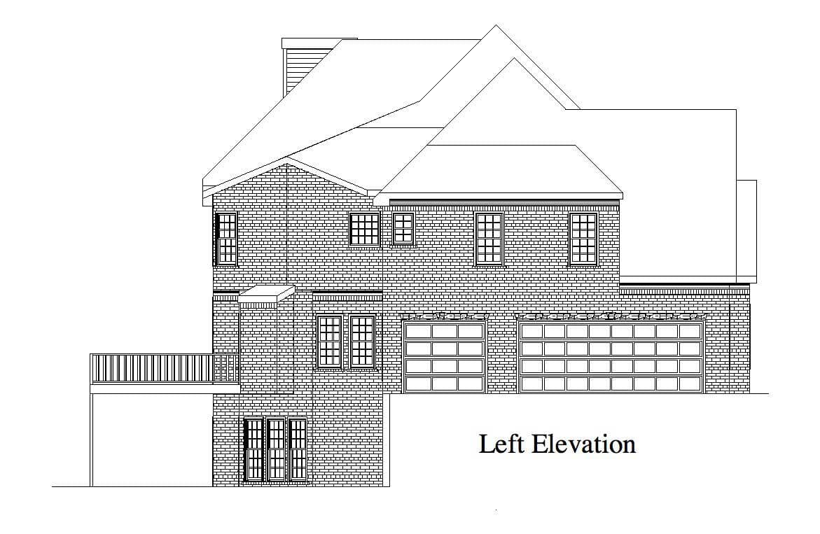 Home Plan Left Elevation