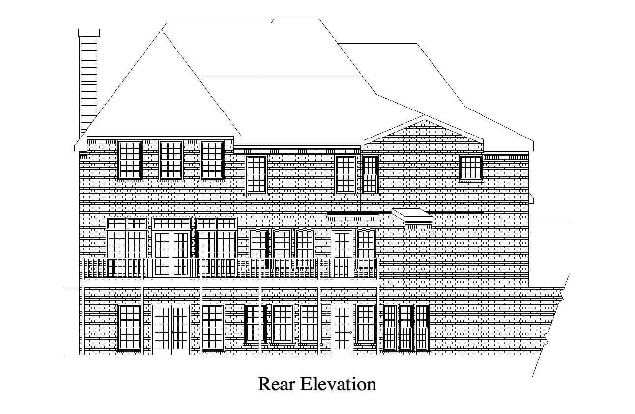 Home Plan Rear Elevation