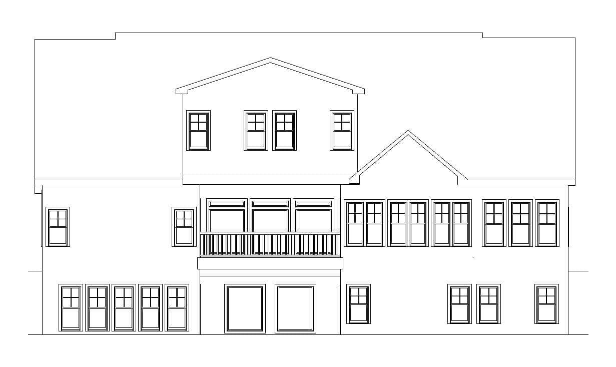 Home Plan Rear Elevation