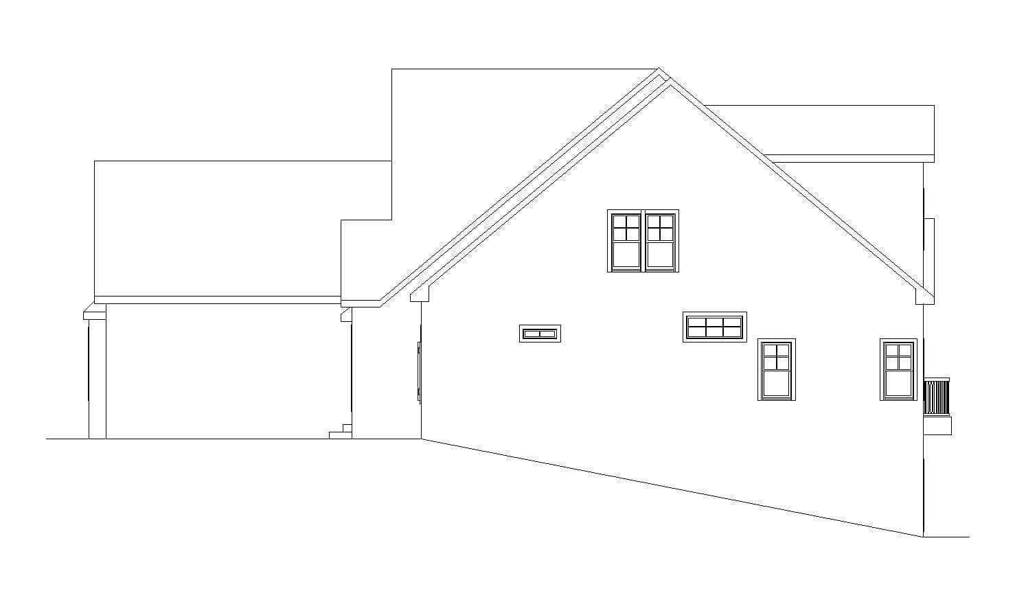Home Plan Right Elevation