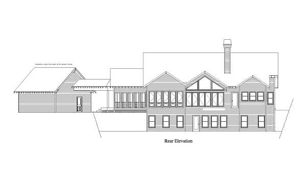 Home Plan Rear Elevation