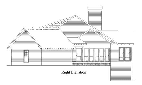 Home Plan Right Elevation