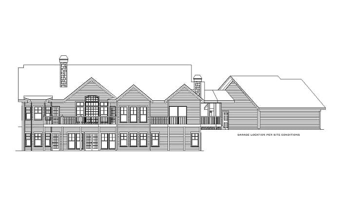 Home Plan Rear Elevation