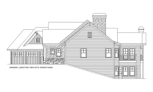 Home Plan Right Elevation
