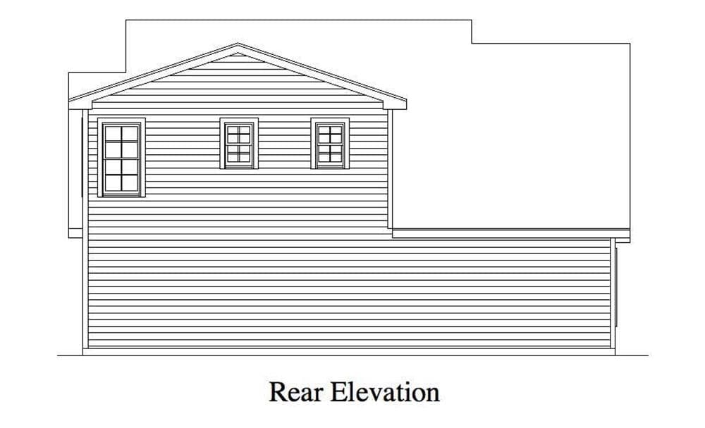 Home Plan Rear Elevation