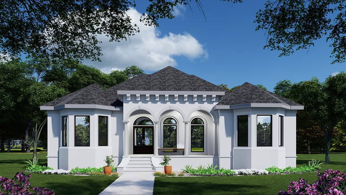 3-Bedroom, 2390 Sq Ft French House Plan - 163-1114 - Front Exterior