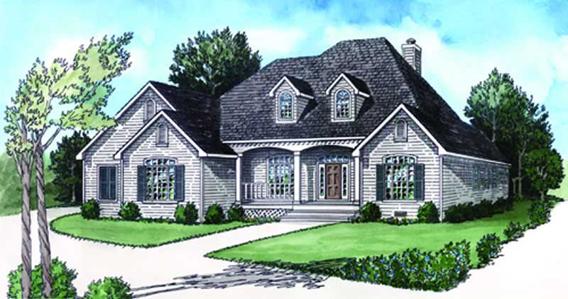 4-Bedroom, 2428 Sq Ft Country Home Plan - 164-1005 - Main Exterior