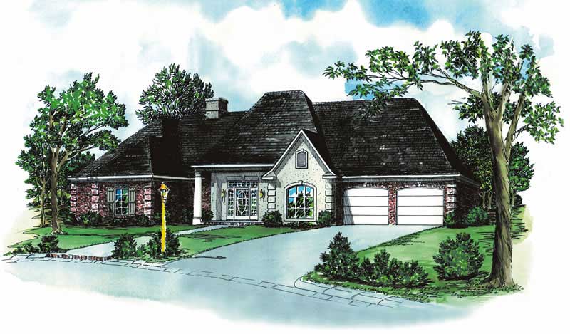 4-Bedroom, 1987 Sq Ft European House Plan - 164-1091 - Front Exterior