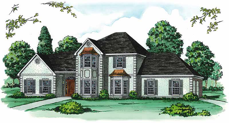 4-Bedroom, 2951 Sq Ft European House Plan - 164-1122 - Front Exterior