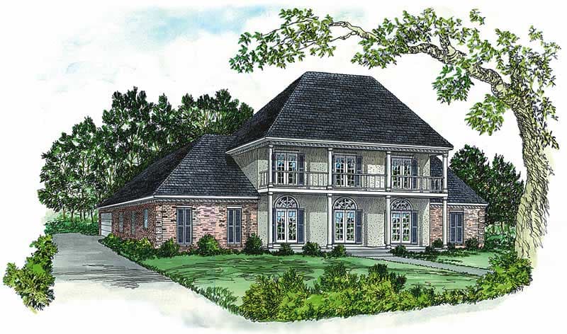 4-Bedroom, 2992 Sq Ft European House Plan - 164-1124 - Front Exterior