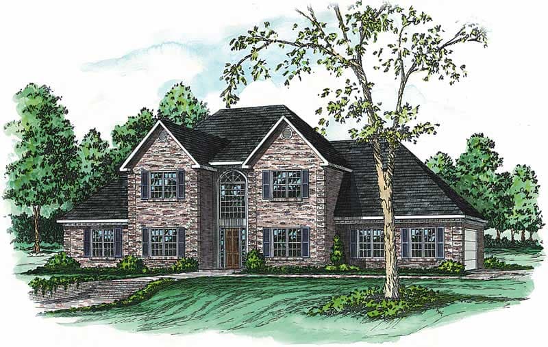 4-Bedroom, 3116 Sq Ft European House Plan - 164-1126 - Front Exterior