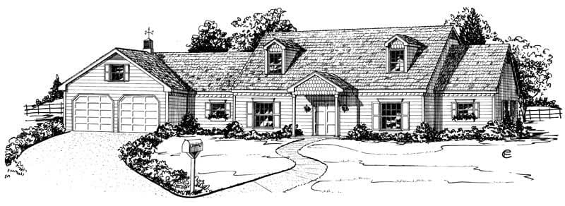 4-Bedroom, 2426 Sq Ft Contemporary House Plan - 164-1139 - Front Exterior
