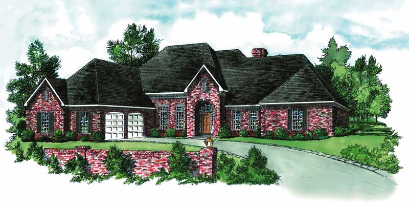 4-Bedroom, 2697 Sq Ft Ranch House Plan - 164-1156 - Front Exterior