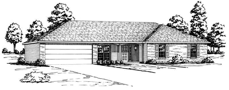 Small, Ranch House Plans - Home Design RG1404a # 1767