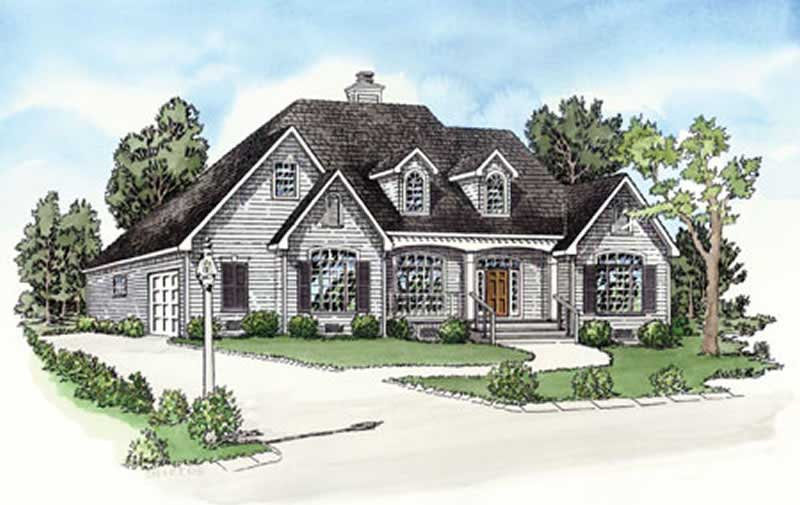 3-Bedroom, 1837 Sq Ft Cape Cod House Plan - 164-1265 - Front Exterior