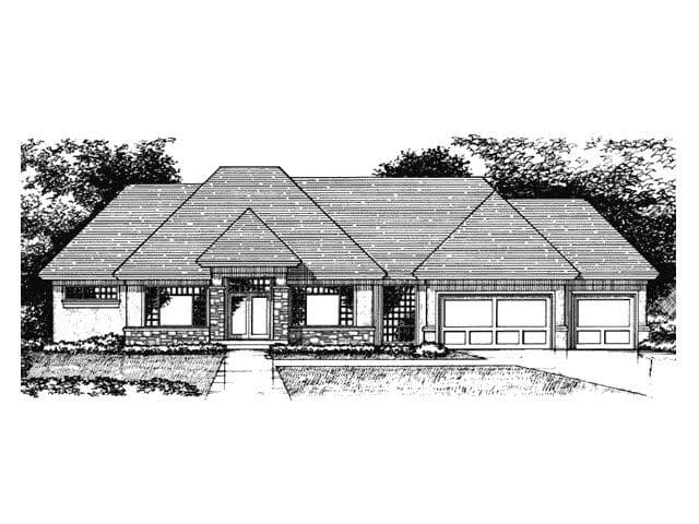 4-Bedroom, 4852 Sq Ft European Home Plan - 165-1015 - Main Exterior