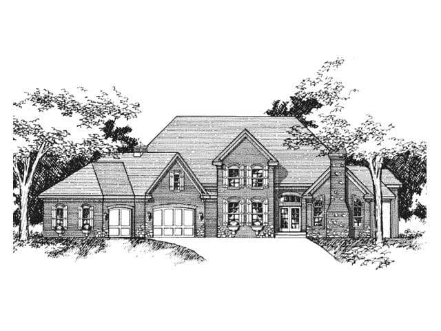 4-Bedroom, 3518 Sq Ft Cape Cod Home Plan - 165-1027 - Main Exterior