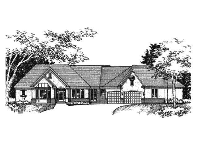 4-Bedroom, 4908 Sq Ft European Home Plan - 165-1028 - Main Exterior