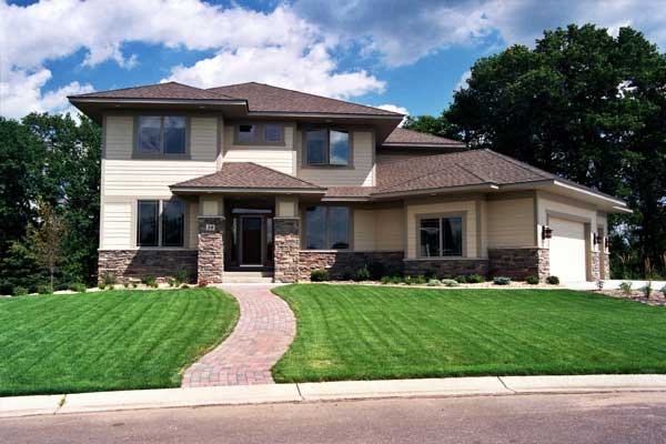 3-Bedroom, 3149 Sq Ft contemporary European Home Plan - 165-1048 - Main Exterior