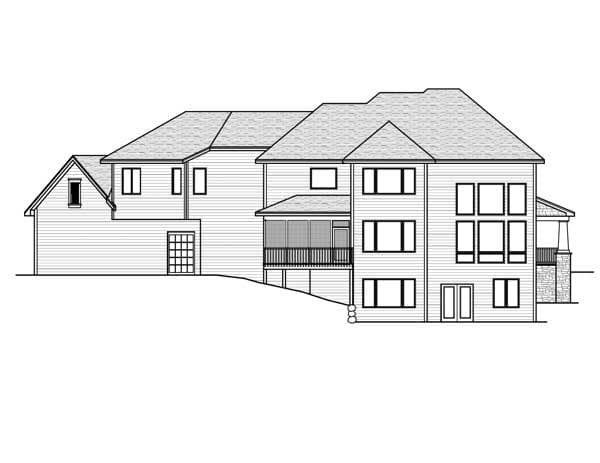 Home Plan Rear Elevation