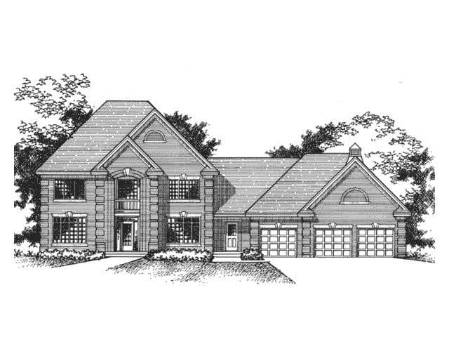 4-Bedroom, 2986 Sq Ft European House Plan - 165-1054 - Front Exterior