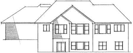 Home Plan Rear Elevation