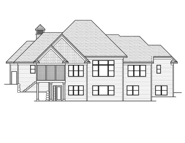 Home Plan Rear Elevation