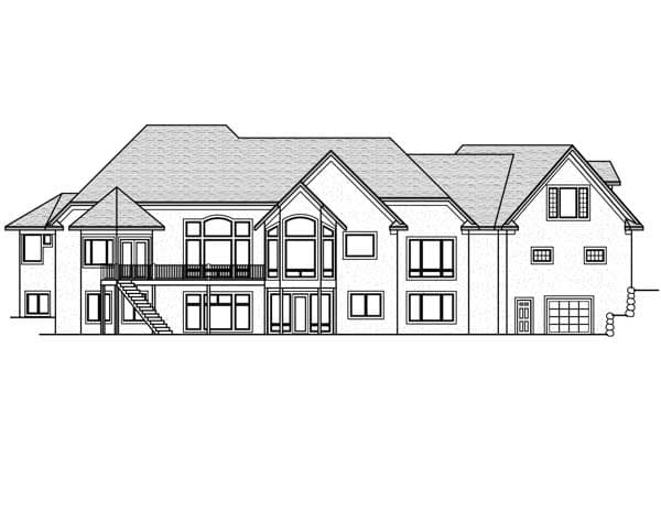 Home Plan Rear Elevation