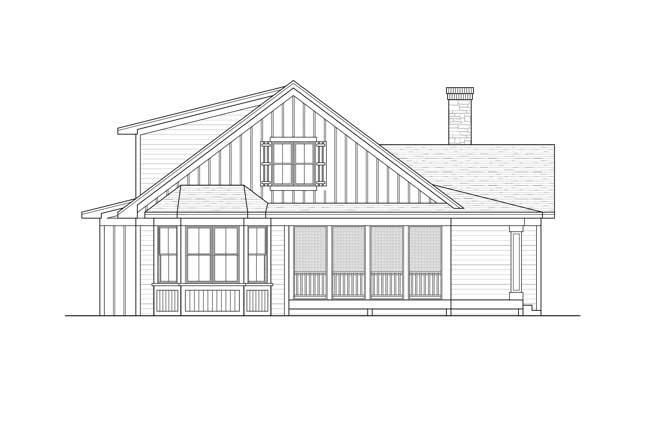 Home Plan Rear Elevation