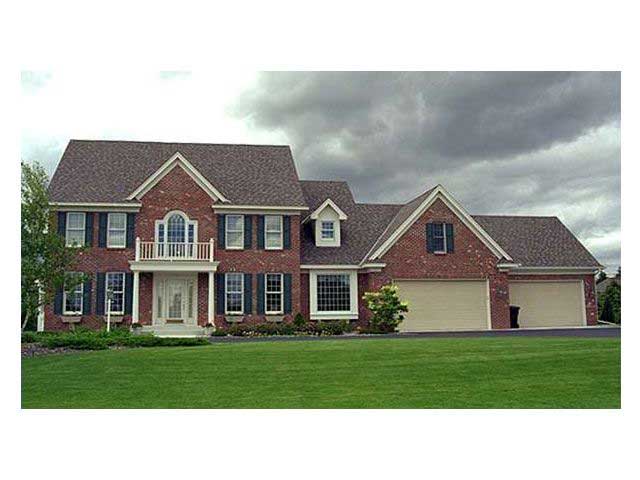 4-Bedroom, 3219 Sq Ft Colonial House Plan - 165-1121 - Front Exterior