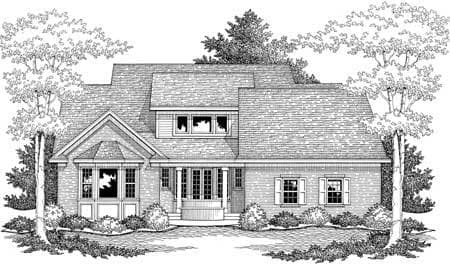 Home Plan Rear Elevation