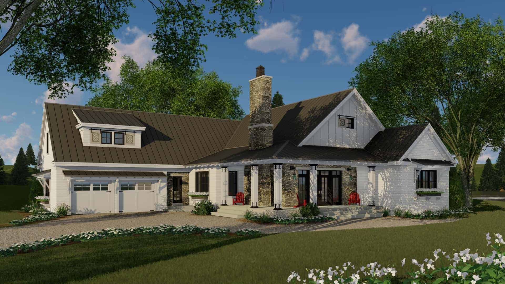 3-Bedroom, 2241 Sq Ft Ranch Home Plan - 165-1160 - Main Exterior