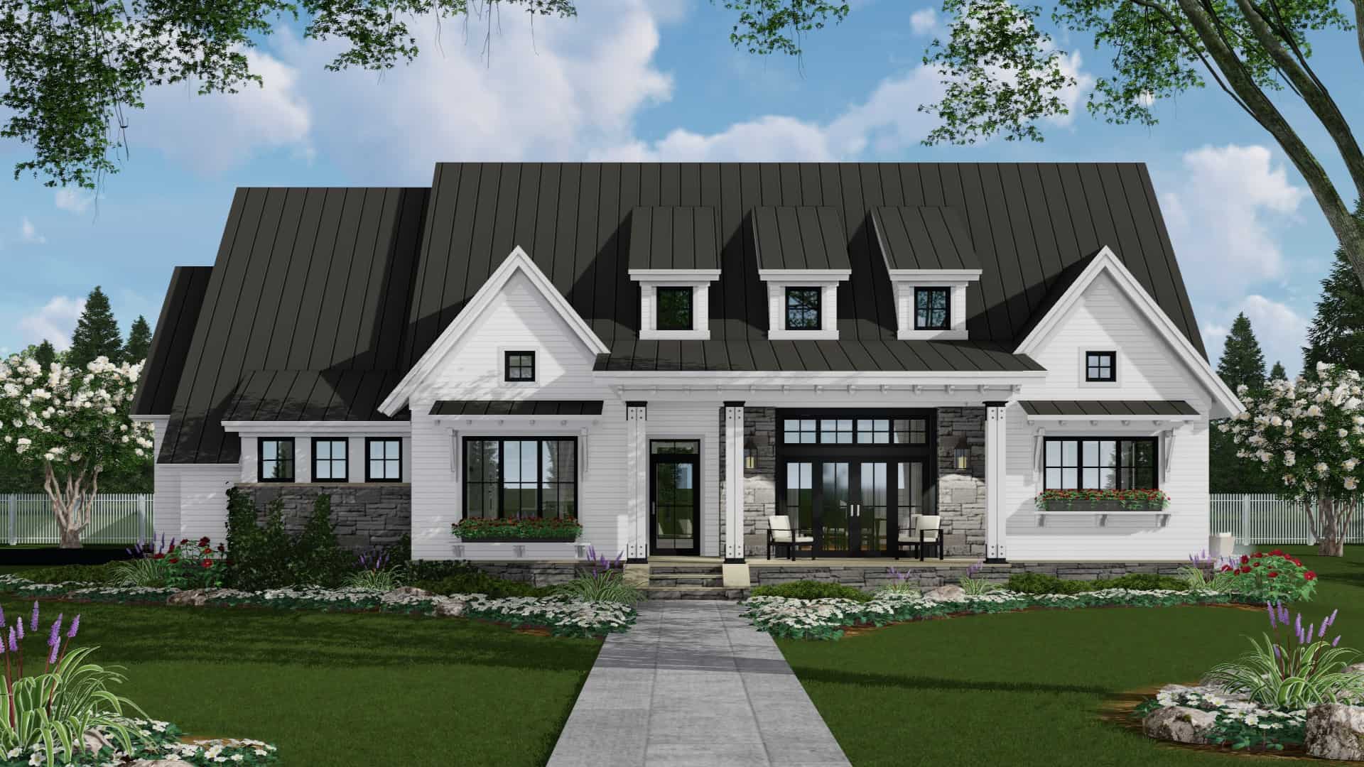 3-Bedroom, 2287 Sq Ft Ranch Home Plan - 165-1183 - Main Exterior