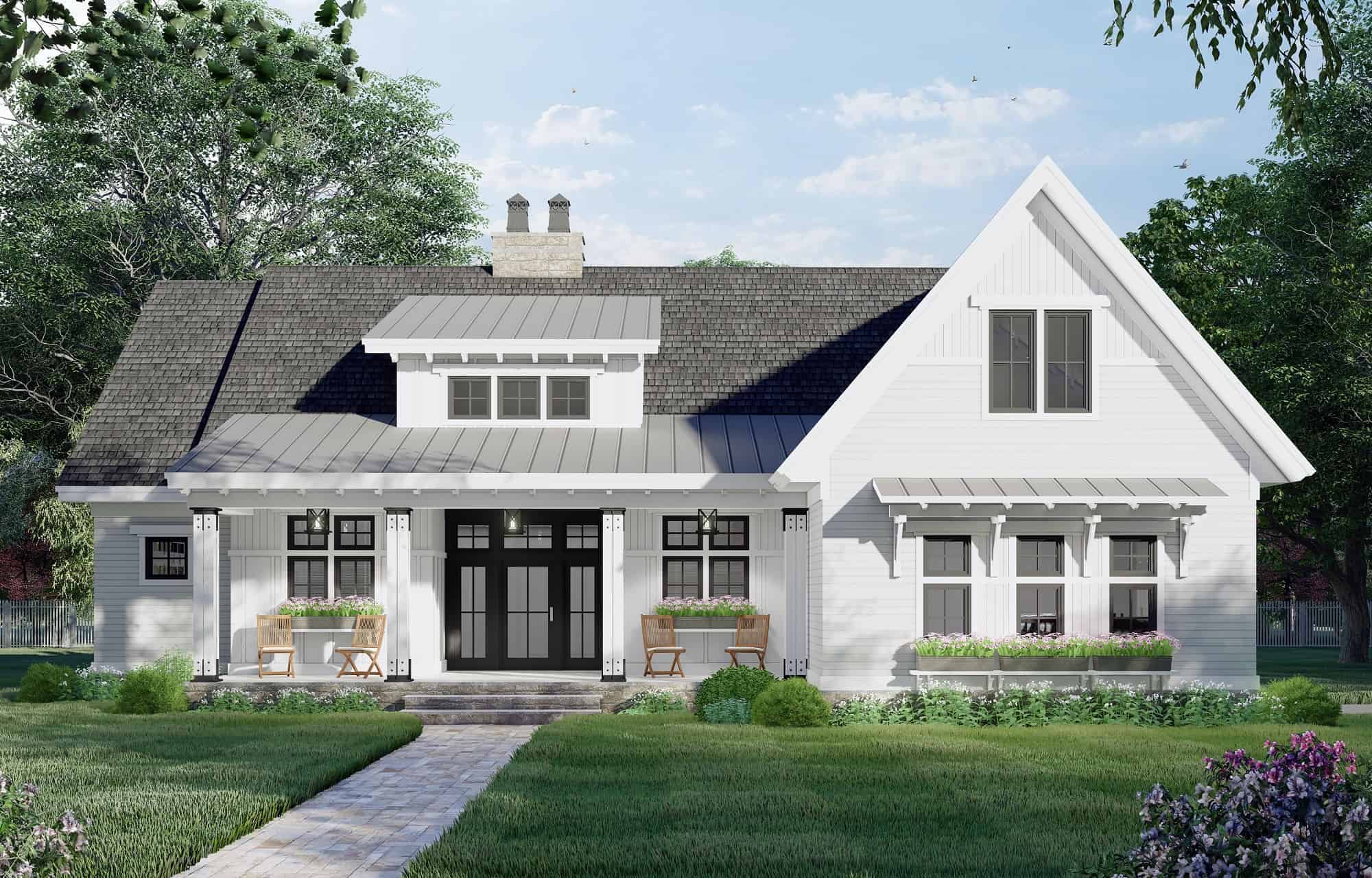 3-Bedroom, 2122 Sq Ft Ranch House Plan - 165-1189 - Front Exterior