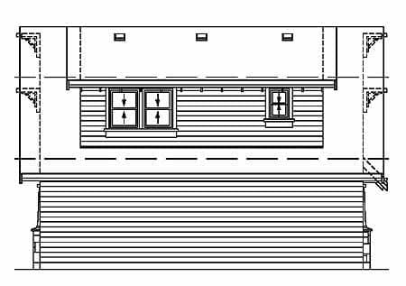Home Plan Rear Elevation
