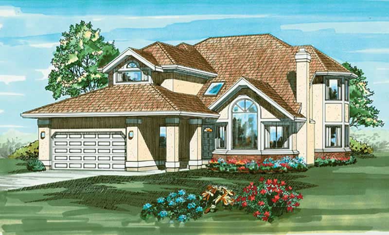 4-Bedroom, 3154 Sq Ft Contemporary House Plan - 167-1098 - Front Exterior