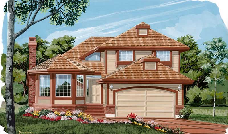 3-Bedroom, 1841 Sq Ft Contemporary House Plan - 167-1125 - Front Exterior