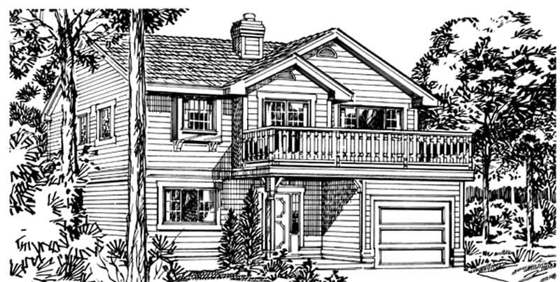 3-Bedroom, 1202 Sq Ft Country Home Plan - 167-1132 - Main Exterior