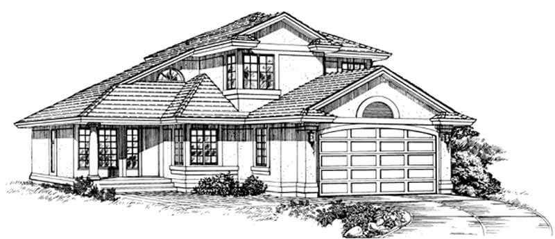 3-Bedroom, 2031 Sq Ft Contemporary Home Plan - 167-1151 - Main Exterior