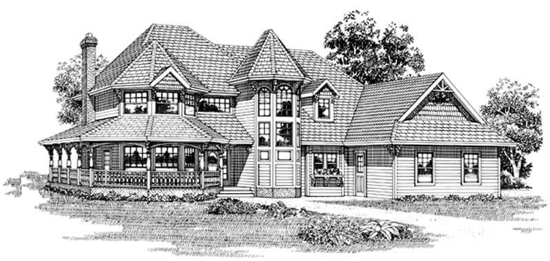 4-Bedroom, 2551 Sq Ft Country House Plan - 167-1175 - Front Exterior