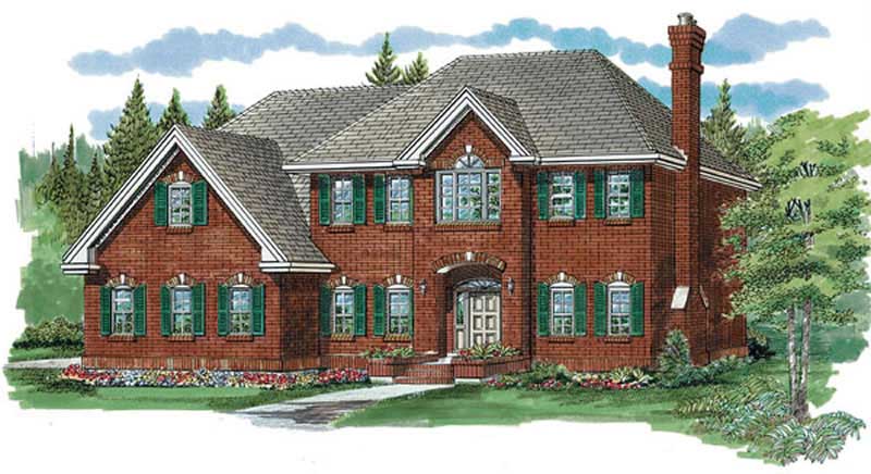4-Bedroom, 2858 Sq Ft European Home Plan - 167-1222 - Main Exterior