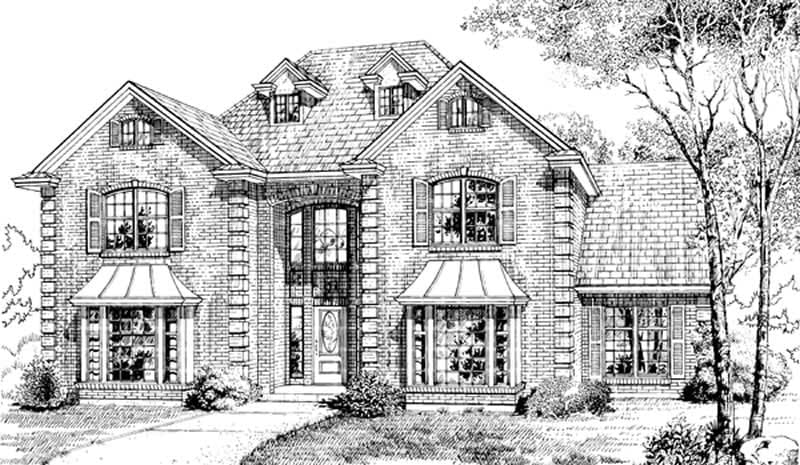 4-Bedroom, 3810 Sq Ft European Home Plan - 167-1259 - Main Exterior
