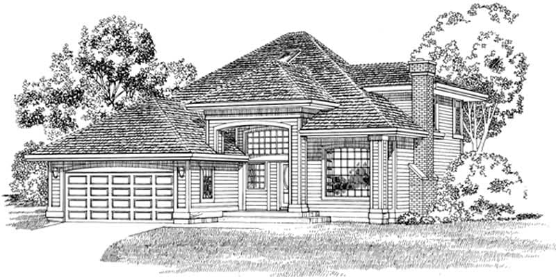 3-Bedroom, 2010 Sq Ft European Home Plan - 167-1265 - Main Exterior
