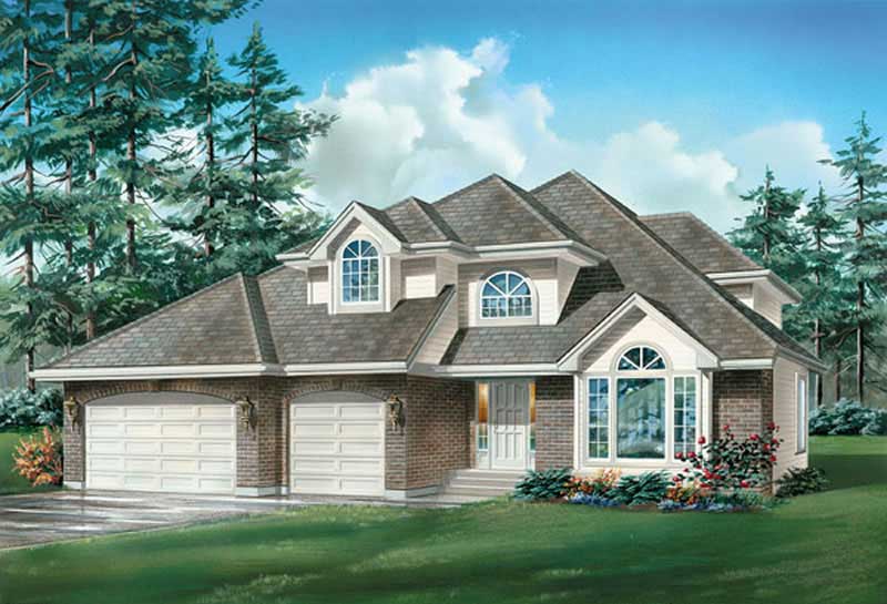 3-Bedroom, 2311 Sq Ft Traditional House Plan - 167-1335 - Front Exterior