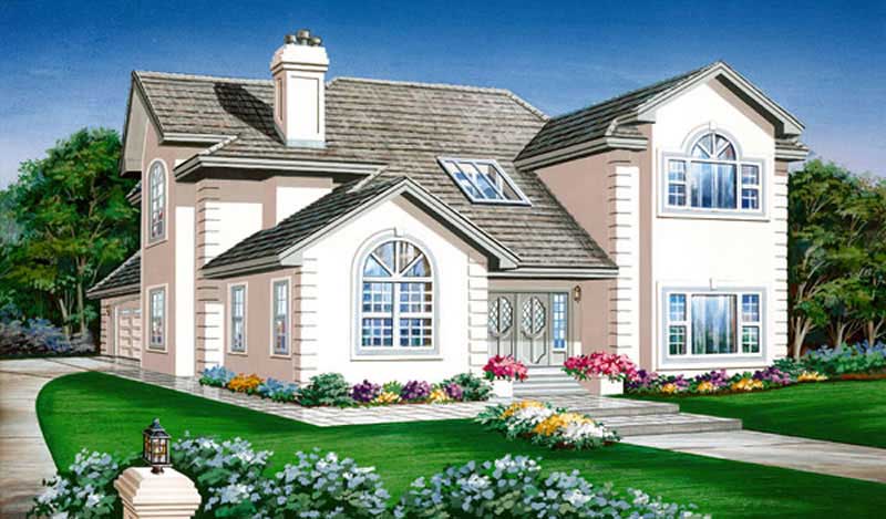 3-Bedroom, 2837 Sq Ft European House Plan - 167-1349 - Front Exterior